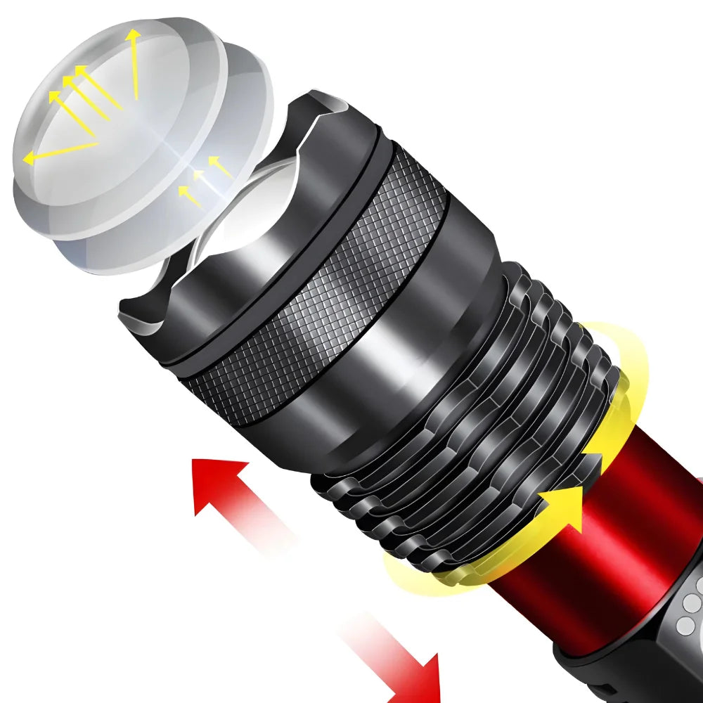 Lanterna Tática Militar T9 Super Potente - Resistente à Água