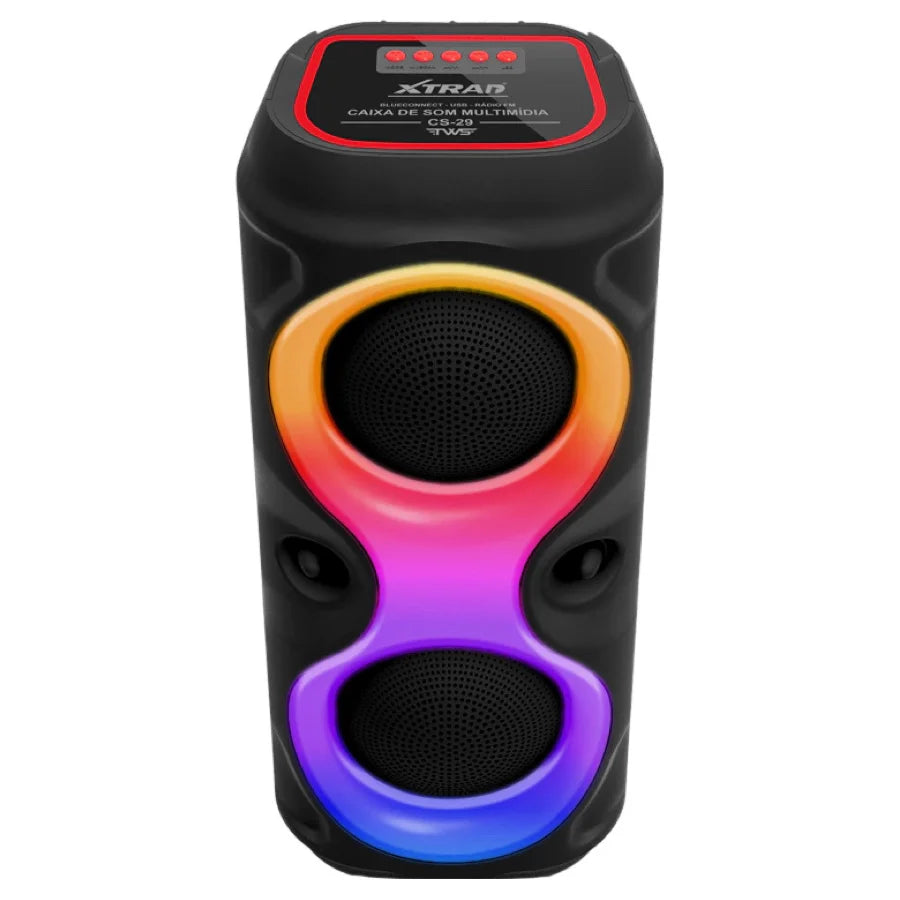 Caixa de som Bluetooth Com Led